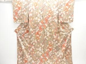 未使用品　花に扇模様小紋着物